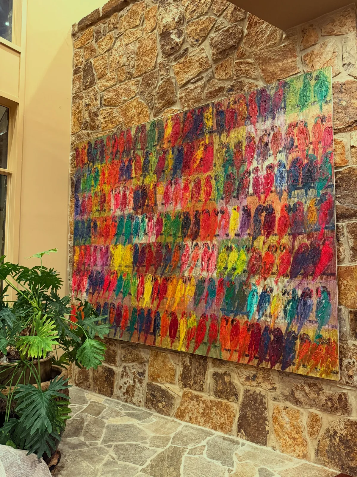 Completed art installation by ORLEG Mounting Services