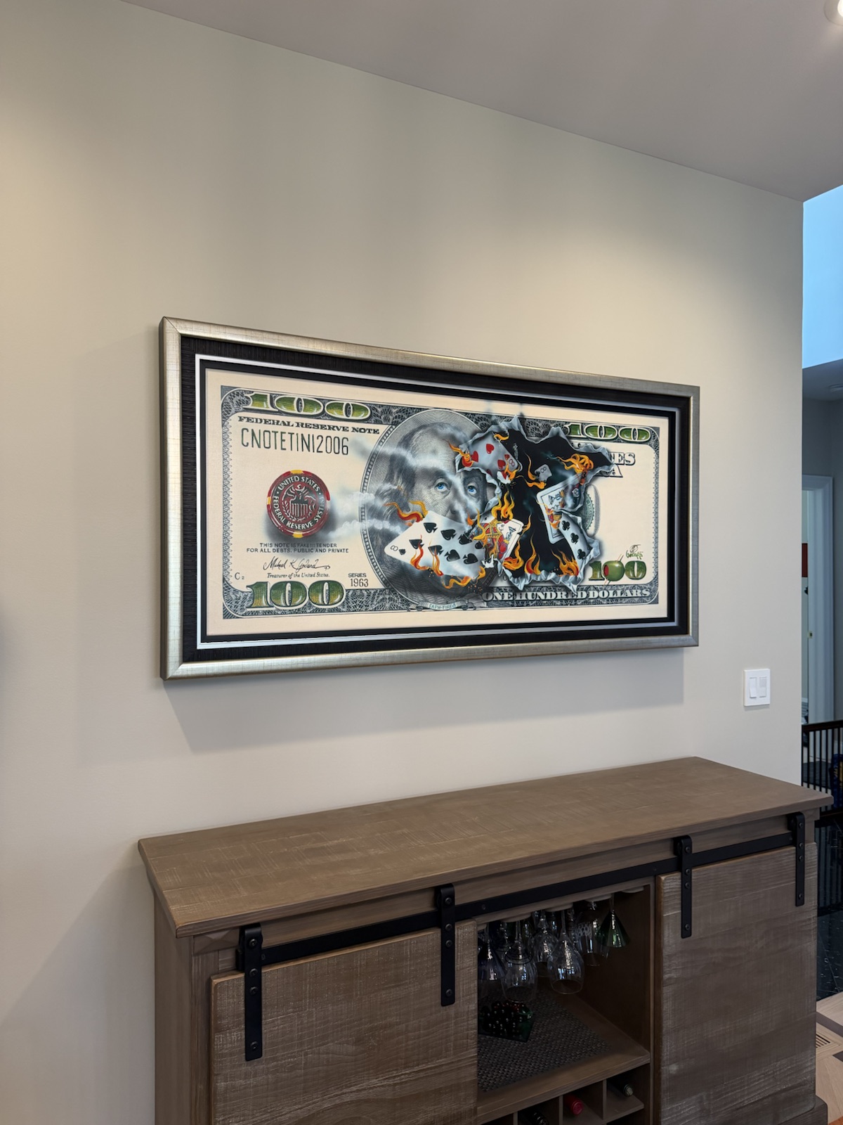 Completed art installation by ORLEG Mounting Services