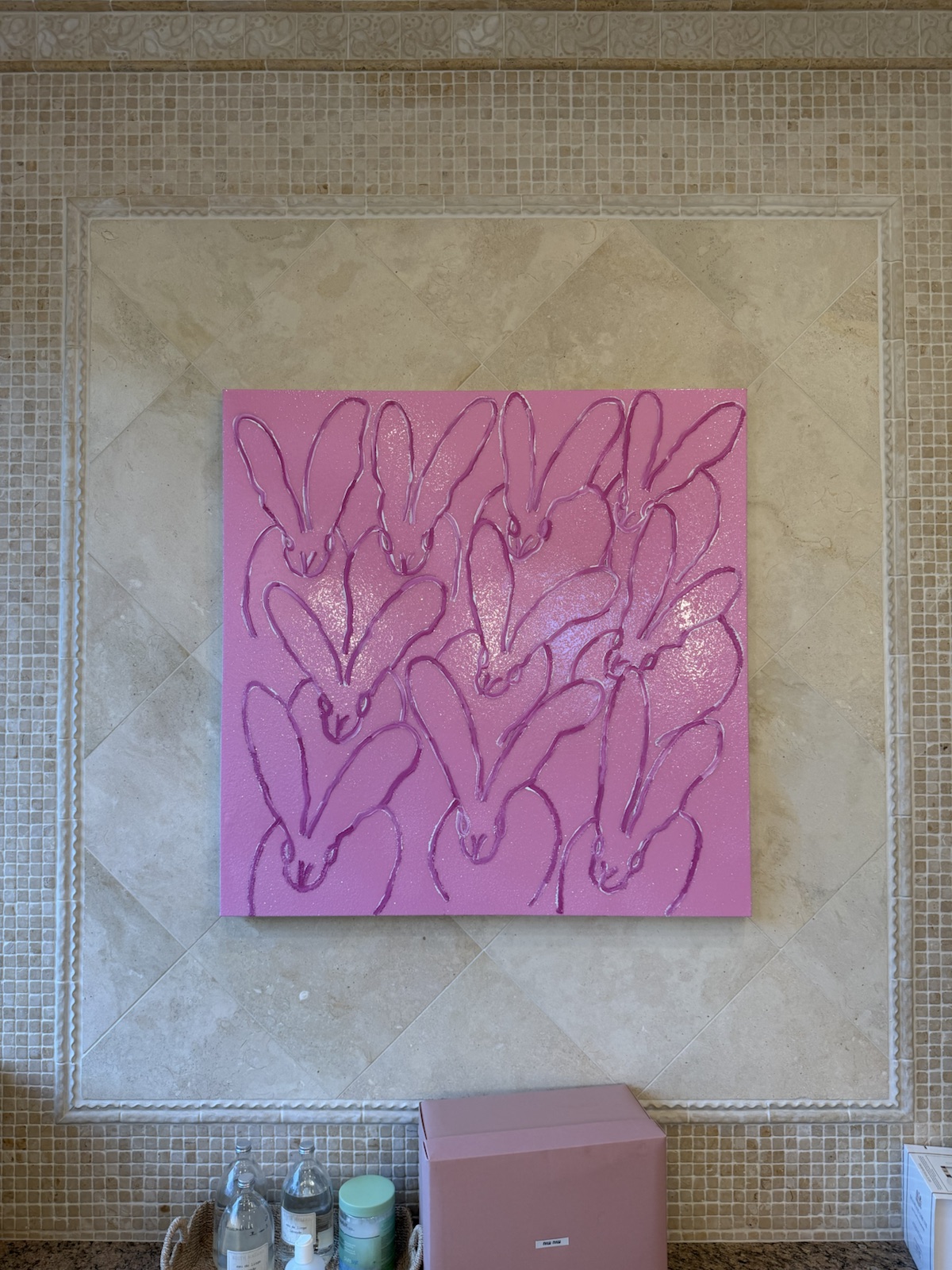 Completed art installation by ORLEG Mounting Services