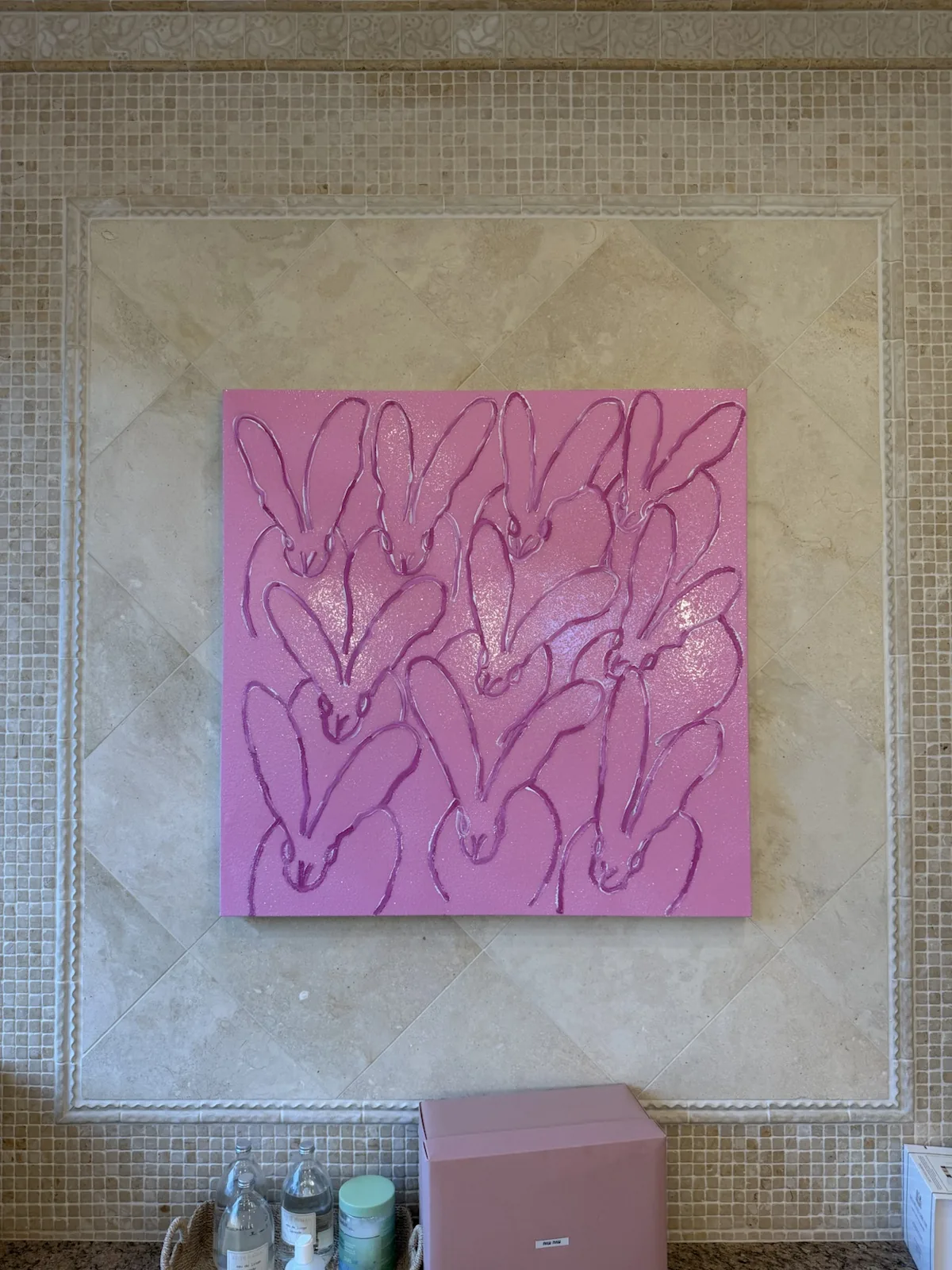 Completed art installation by ORLEG Mounting Services