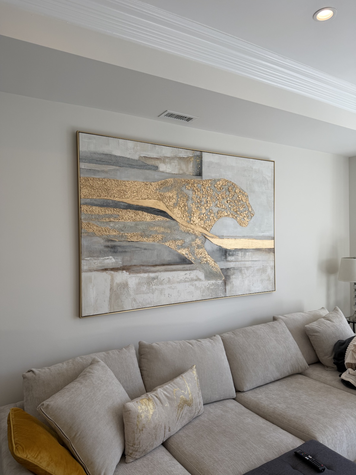 Completed art installation by ORLEG Mounting Services