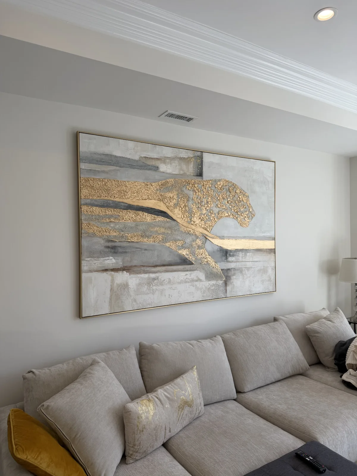 Completed art installation by ORLEG Mounting Services