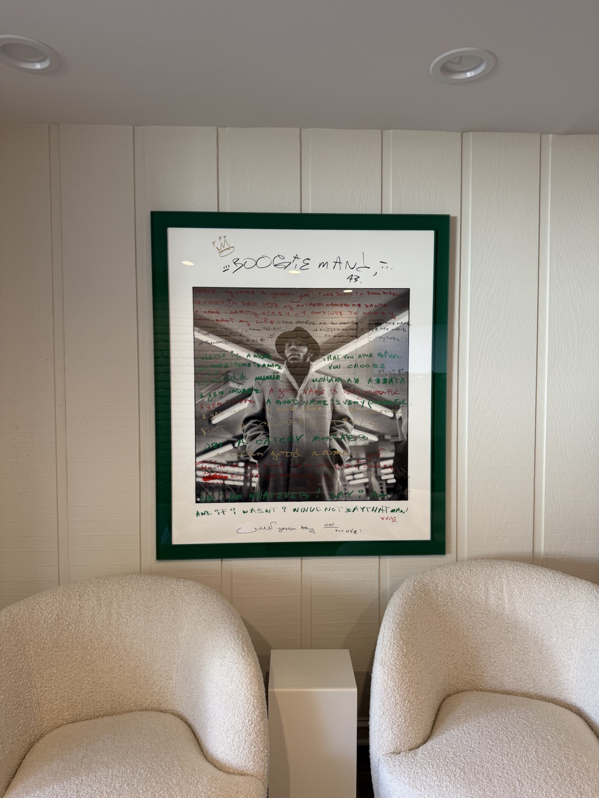 Completed art installation by ORLEG Mounting Services