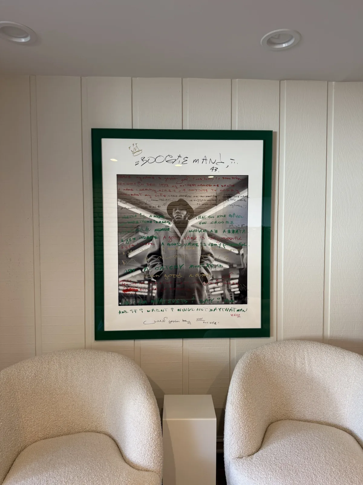 Completed art installation by ORLEG Mounting Services