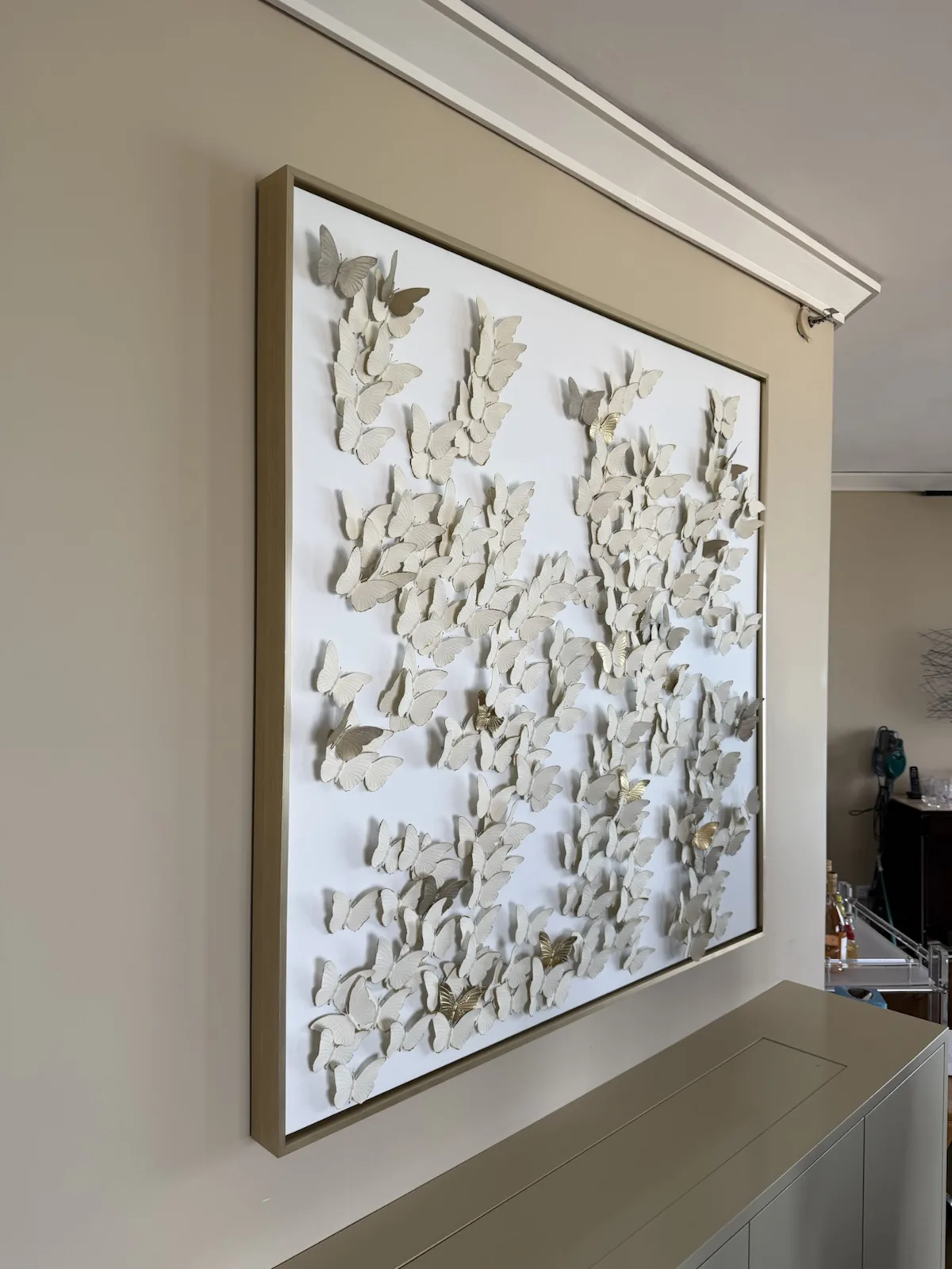 Completed art installation by ORLEG Mounting Services