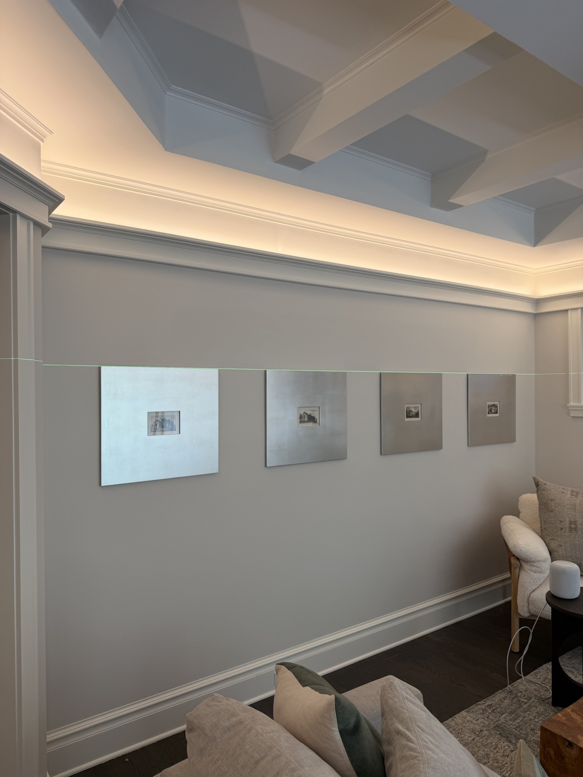 Completed art installation by ORLEG Mounting Services