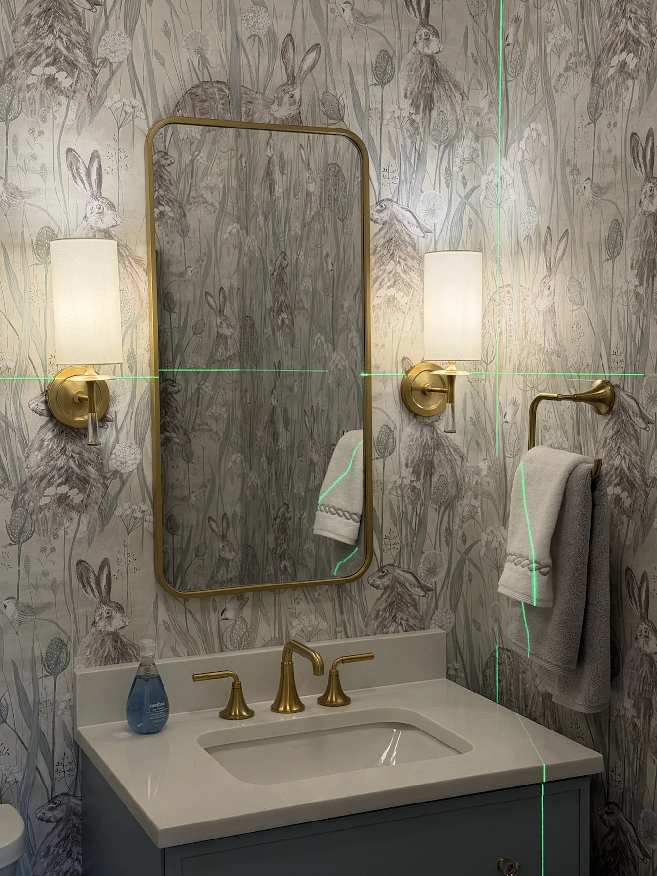 Completed mirror installation by ORLEG Mounting Services