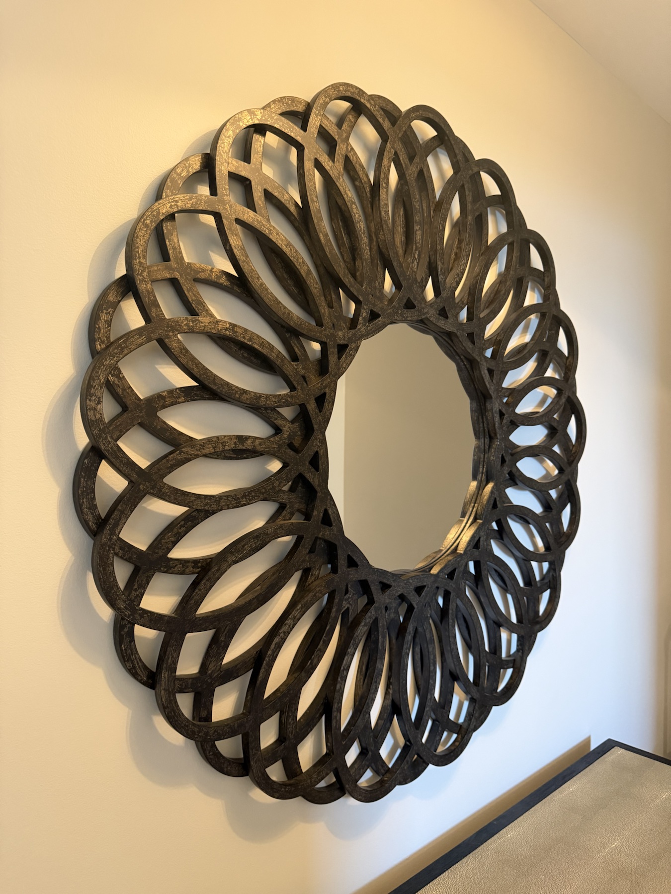 Completed mirror installation by ORLEG Mounting Services