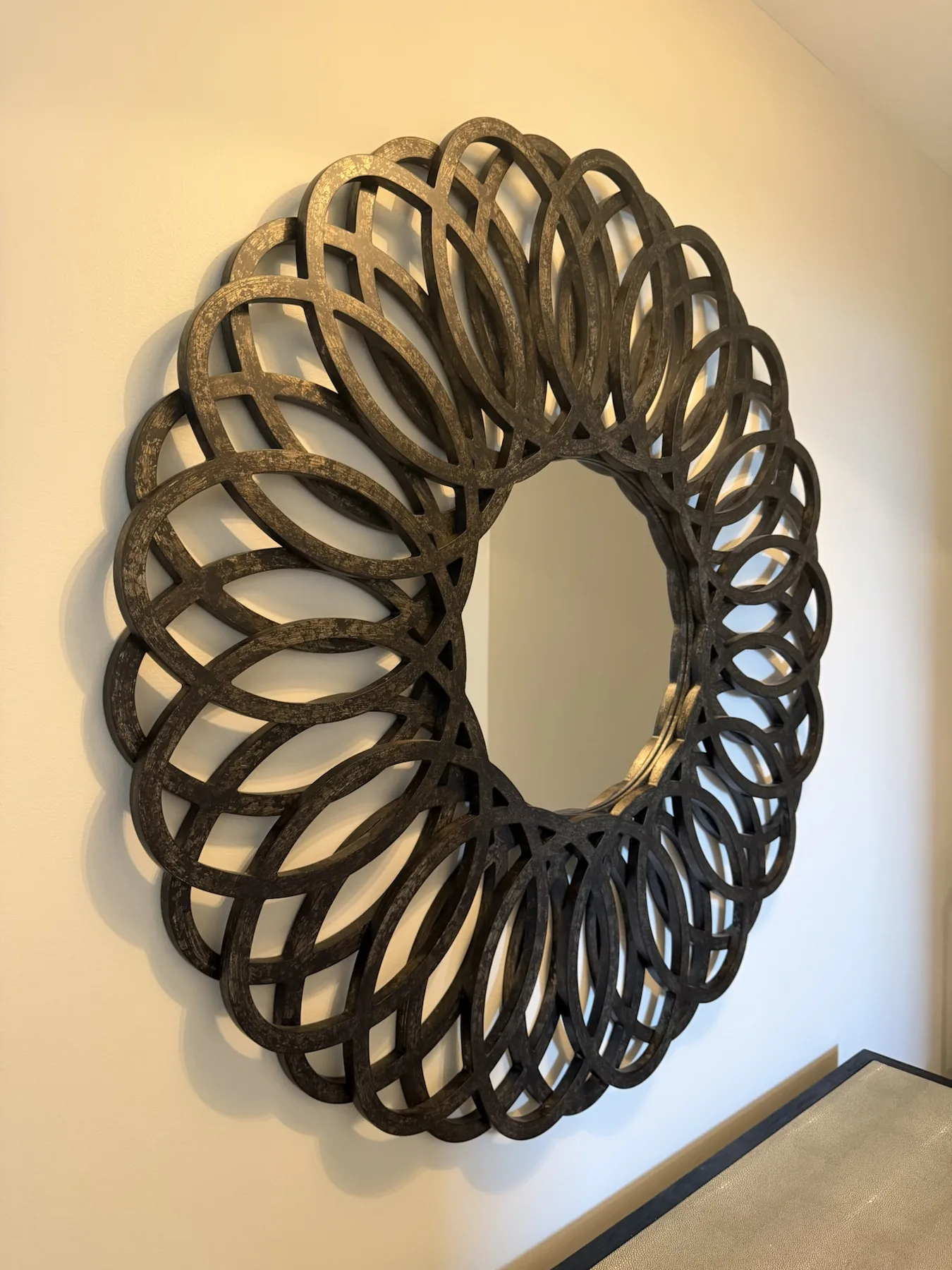 Completed mirror installation by ORLEG Mounting Services