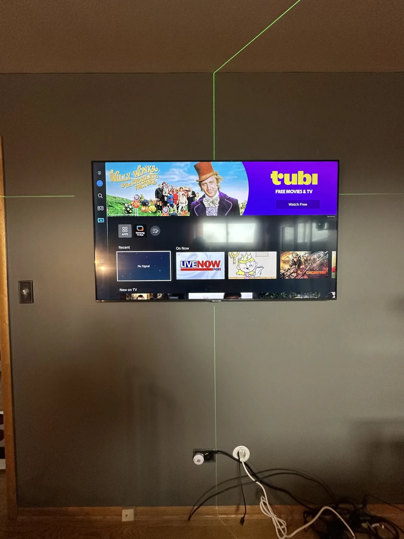 Completed TV installation by ORLEG Mounting Services