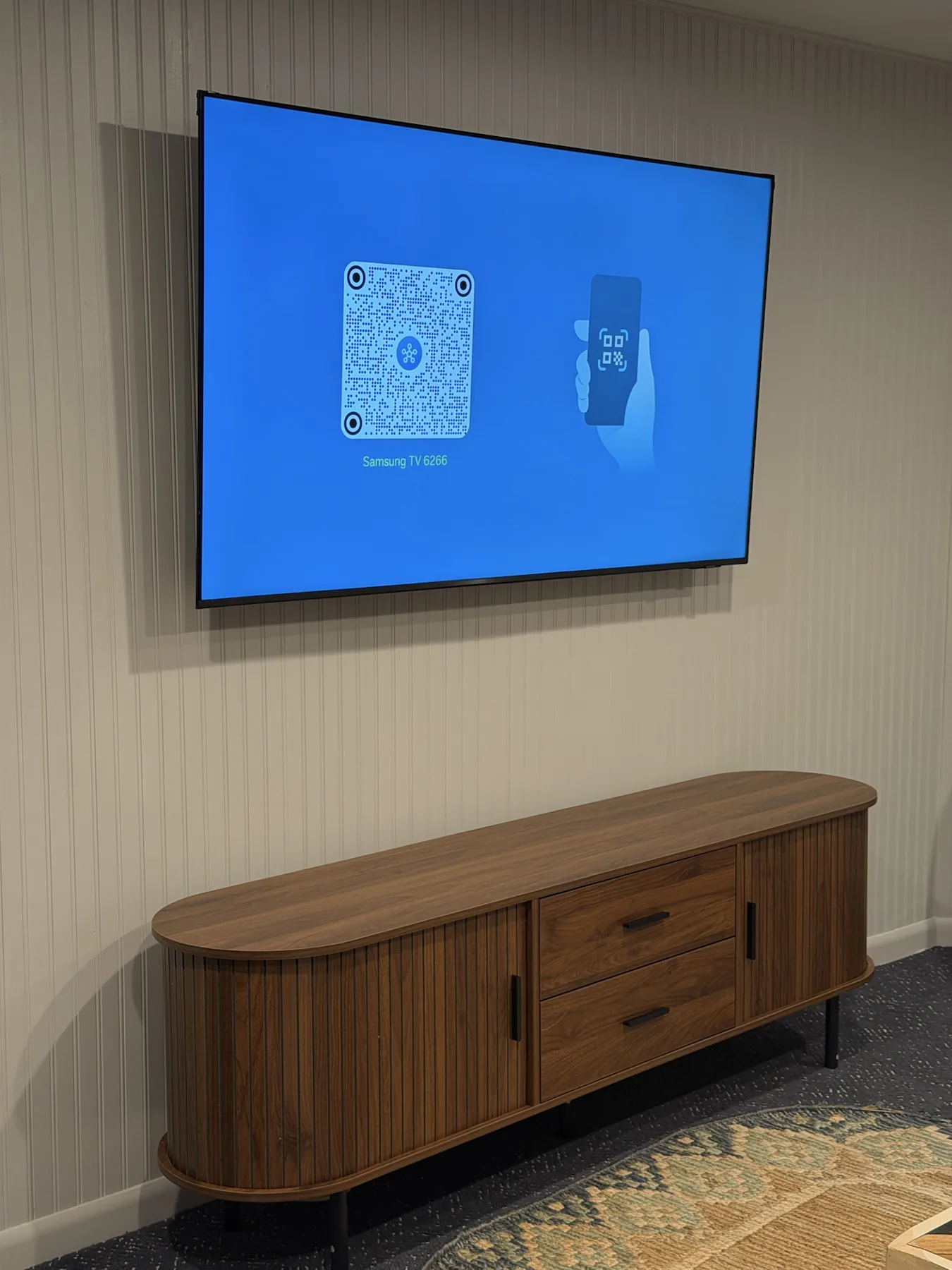 Completed TV installation by ORLEG Mounting Services