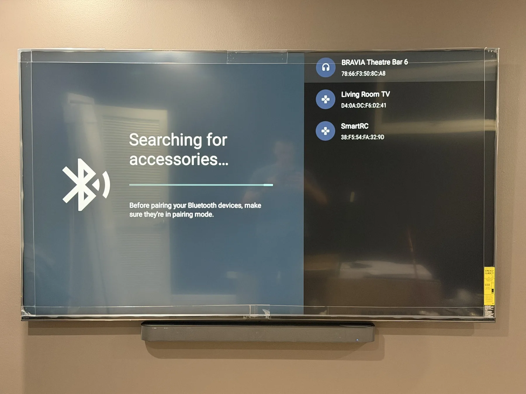 Completed TV installation by ORLEG Mounting Services