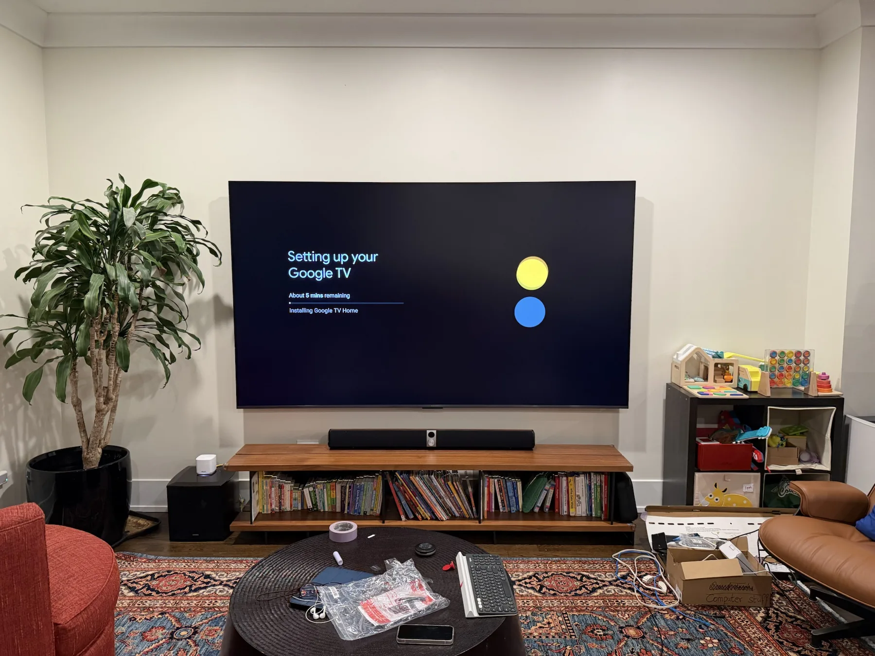 Completed TV installation by ORLEG Mounting Services