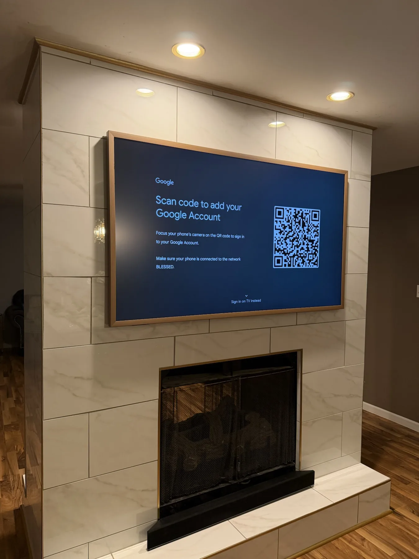 Completed TV installation by ORLEG Mounting Services